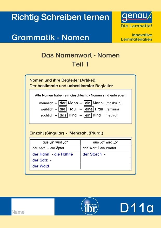 D11a Grammatik - Nomen Teil 1